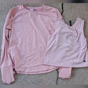 Pink Graphic Tank and Tee Set